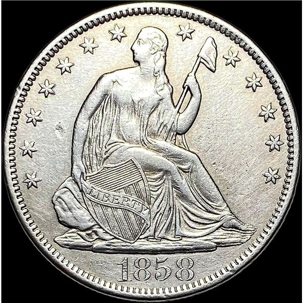 1858-S Seated Liberty Half Dollar CLOSELY UNCIRCULATED