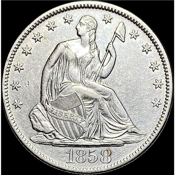1858-O Seated Liberty Half Dollar UNCIRCULATED