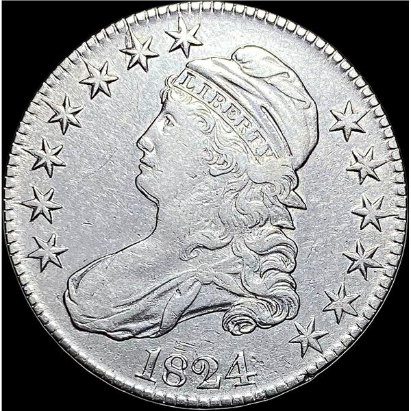 1824 Capped Bust Half Dollar CLOSELY UNCIRCULATED