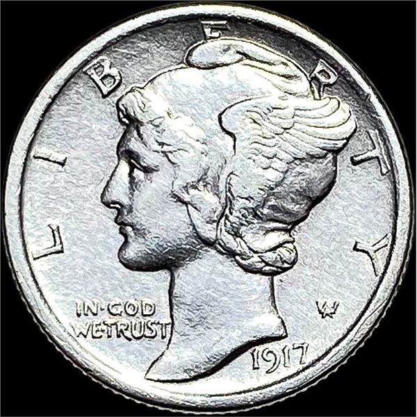 1917-D Mercury Dime CLOSELY UNCIRCULATED