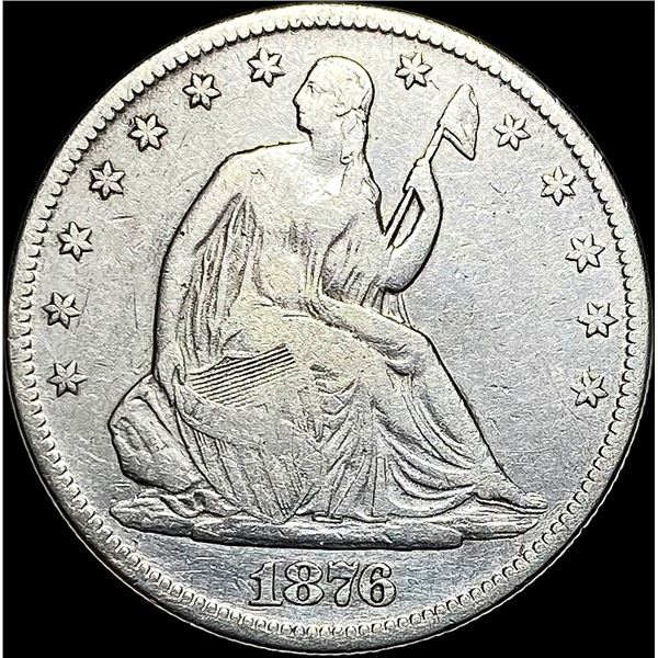1876-CC Seated Liberty Half Dollar LIGHTLY CIRCULATED
