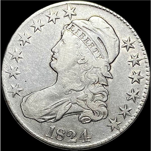 1824 Capped Bust Half Dollar LIGHTLY CIRCULATED