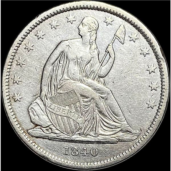 1840 Seated Liberty Half Dollar NEARLY UNCIRCULATED