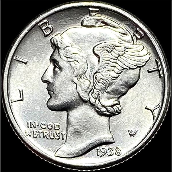 1938 Mercury Dime CLOSELY UNCIRCULATED