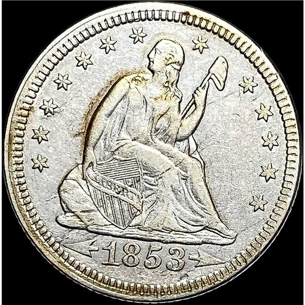 1853 Arrows Seated Liberty Quarter LIGHTLY CIRCULATED LIGHTLY CIRCULATED
