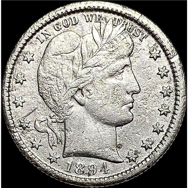 1894-O Barber Quarter HIGH GRADE