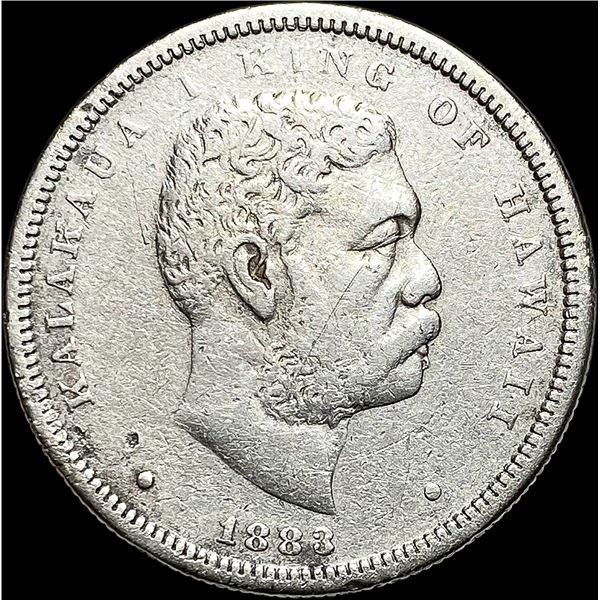 1883 Kingdom of Hawaii Half Dollar LIGHTLY CIRCULATED