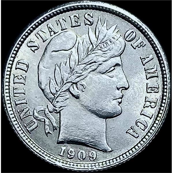 1909 Barber Dime CHOICE AU
