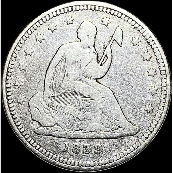 1839 Seated Liberty Quarter NICELY CIRCULATED