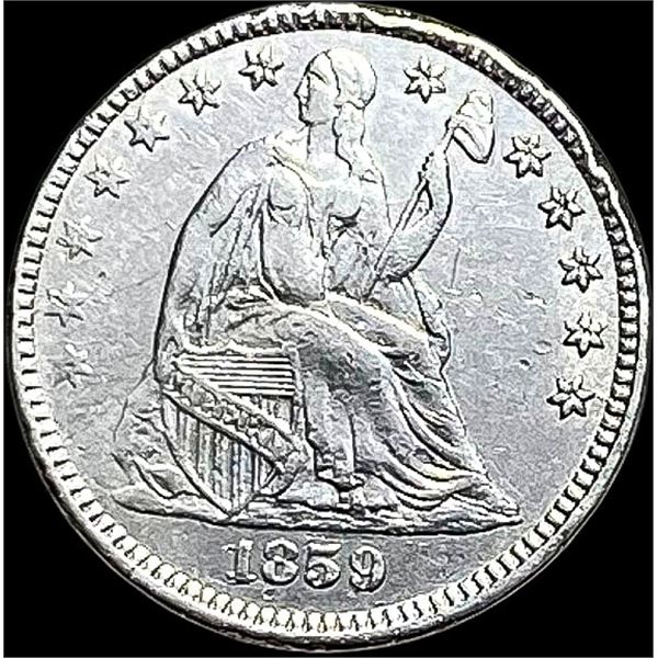 1859 Seated Liberty Half Dime CLOSELY UNCIRCULATED CLOSELY UNCIRCULATED