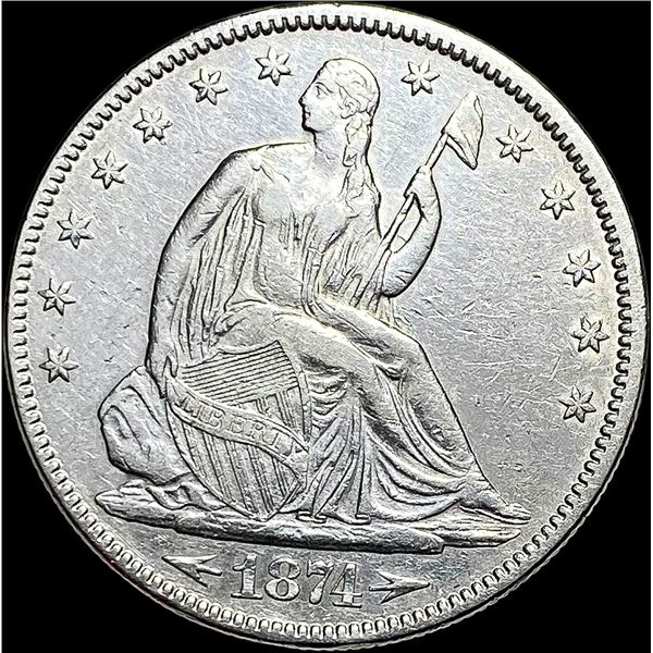 1874 Arrows Seated Liberty Half Dollar CLOSELY UNCIRCULATED