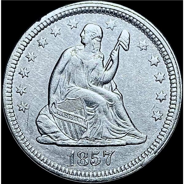 1857 Seated Liberty Quarter CHOICE AU