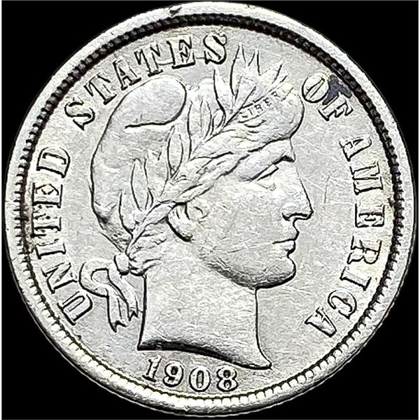 1908 Barber Dime CLOSELY UNCIRCULATED