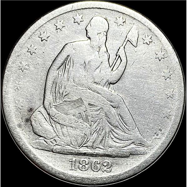 1862-S Seated Liberty Half Dollar NICELY CIRCULATED