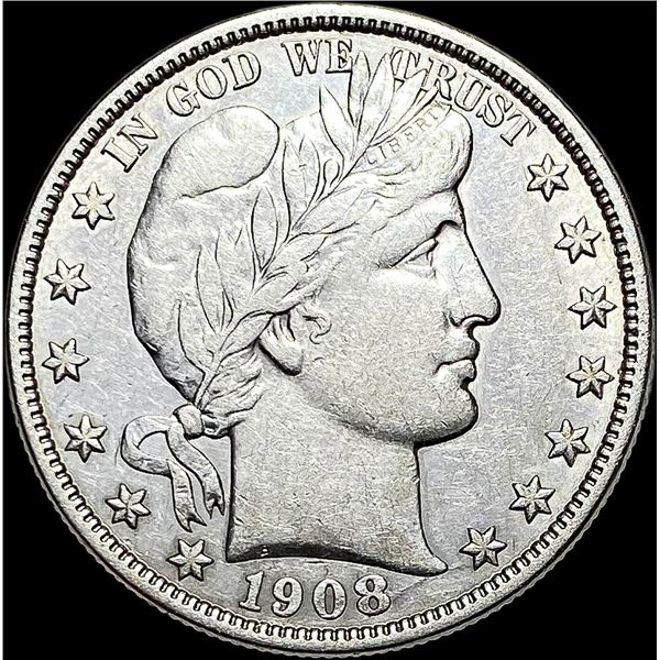 1908-O Barber Half Dollar ABOUT UNCIRCULATED