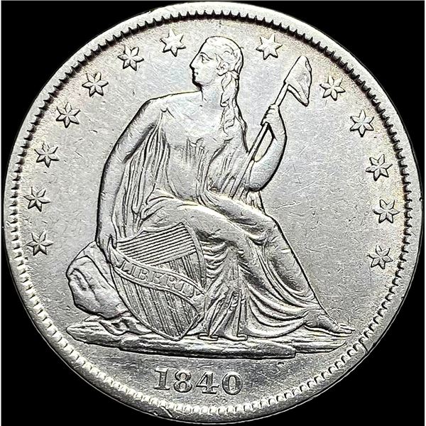1840-O Seated Liberty Half Dollar CLOSELY UNCIRCUL CLOSELY UNCIRCULATED