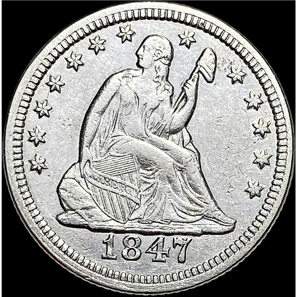 1847 Seated Liberty Quarter CLOSELY UNCIRCULATED CLOSELY UNCIRCULATED