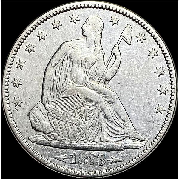 1873 Arrows Seated Liberty Half Dollar NEARLY UNCIRCULATED