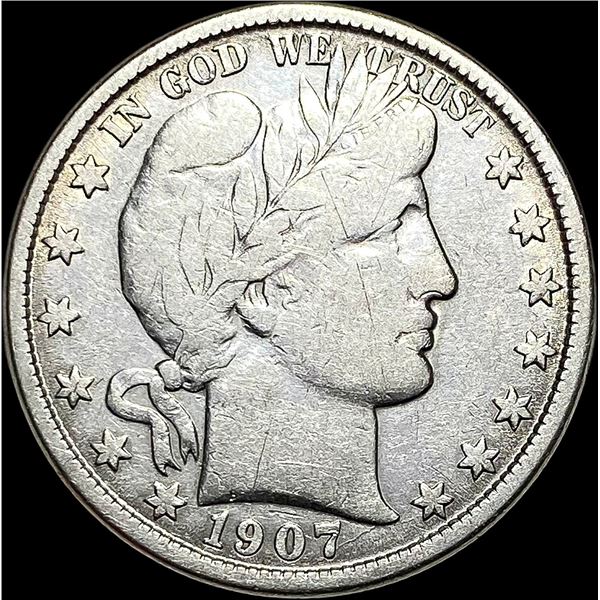 1907-O Barber Half Dollar NICELY CIRCULATED