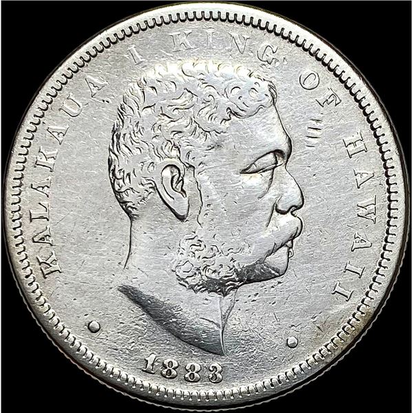 1883 Kingdom of Hawaii Half Dollar LIGHTLY CIRCULATED