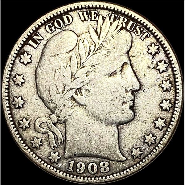 1908-O Barber Half Dollar LIGHTLY CIRCULATED