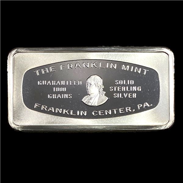 1973 Franklin Mint Christmas 1000 grain Sterling Bar UNCIRCULATED