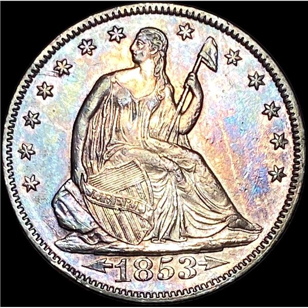 1853 ARROWS Seated Liberty Half Dollar CLOSELY UNCIRCULATED