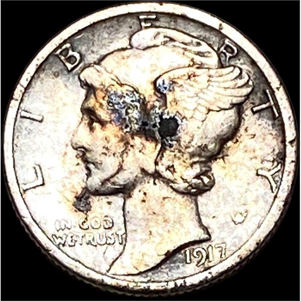 1917-S Mercury Dime CLOSELY UNCIRCULATED
