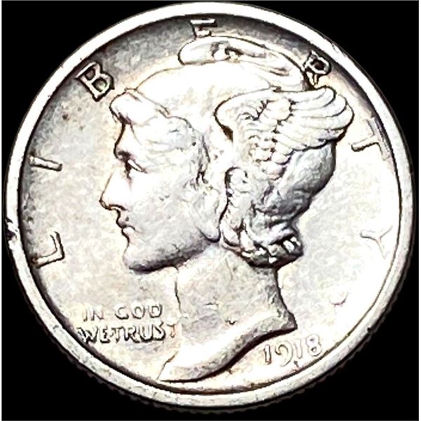 1918-S Mercury Dime CLOSELY UNCIRCULATED