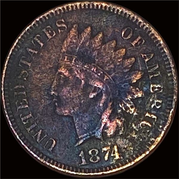 1874 Indian Head Cent NICELY CIRCULATED