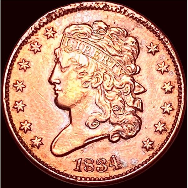 1834 Classic Head Half Cent CLOSELY UNCIRCULATED