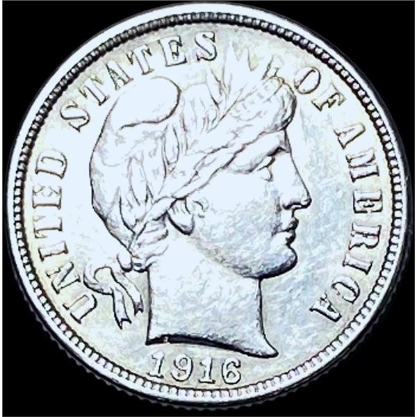 1916 Barber Dime CHOICE AU
