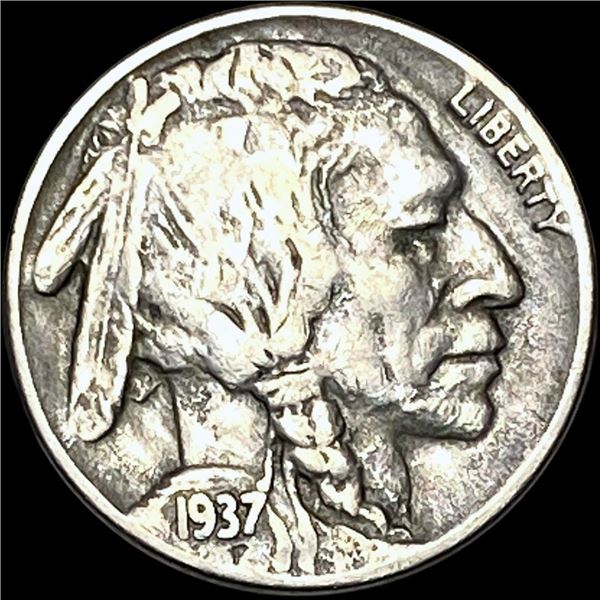 1937-D 3 Leg Buffalo Nickel LIGHTLY CIRCULATED