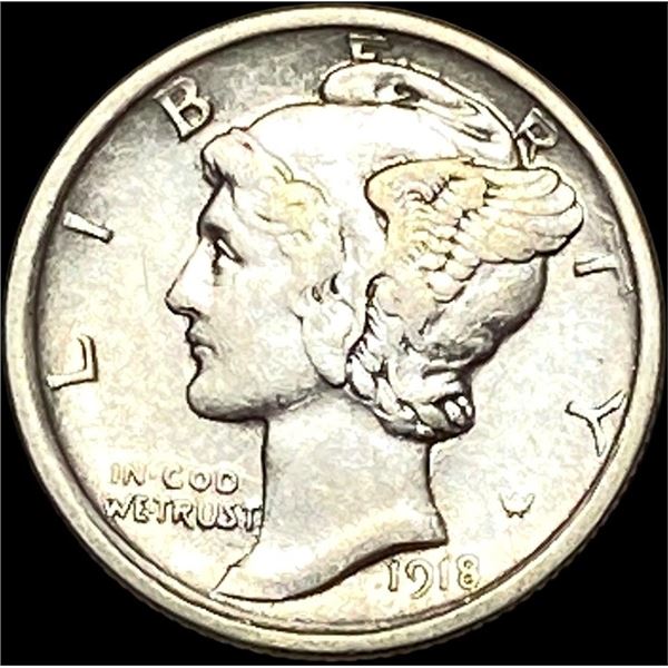1918-D Mercury Dime CLOSELY UNCIRCULATED
