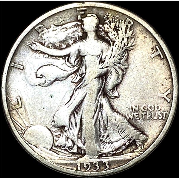 1933-S Walking Liberty Half Dollar LIGHTLY CIRCULATED