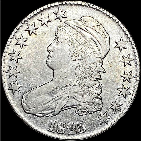 1825 Capped Bust Half Dollar NEARLY UNCIRCULATED