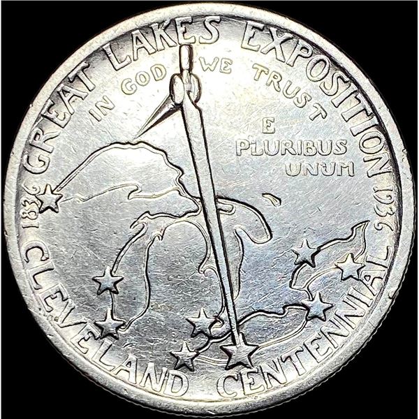 1936 Cleveland Silver Half Dollar CLOSELY UNCIRCULATED