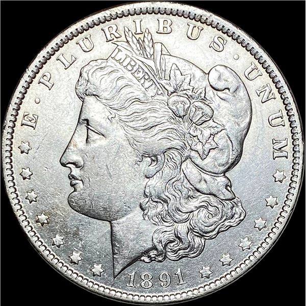 1891 Morgan Silver Dollar CLOSELY UNCIRCULATED