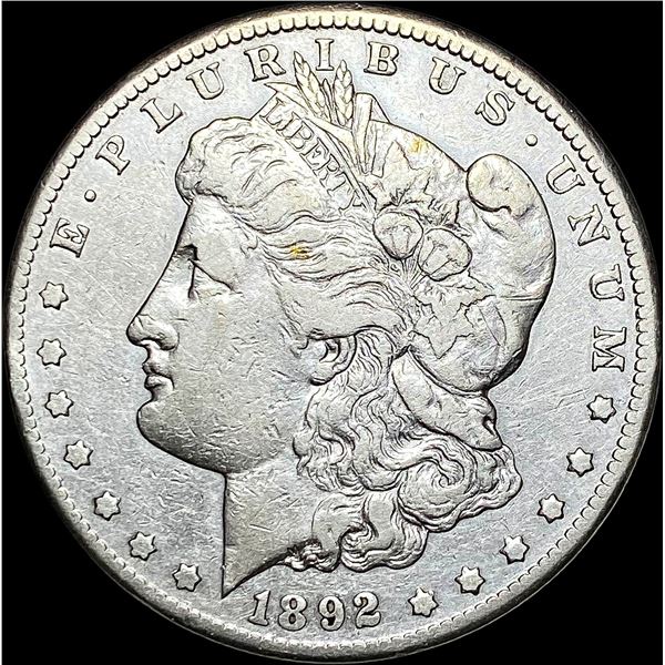 1892-CC Silver Morgan Dollar ABOUT UNCIRCULATED
