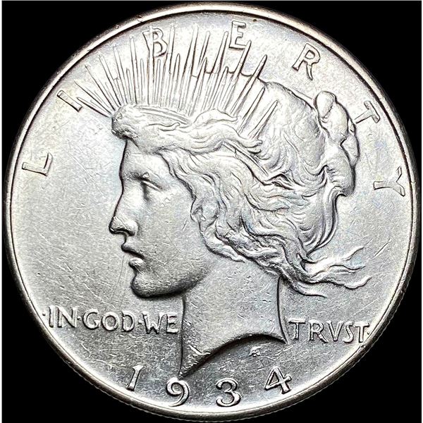 1934-D Peace Silver Dollar NEARLY UNCIRCULATED