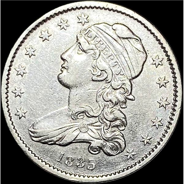 1835 Capped Bust Silver Quarter NEARLY UNCIRCULATED