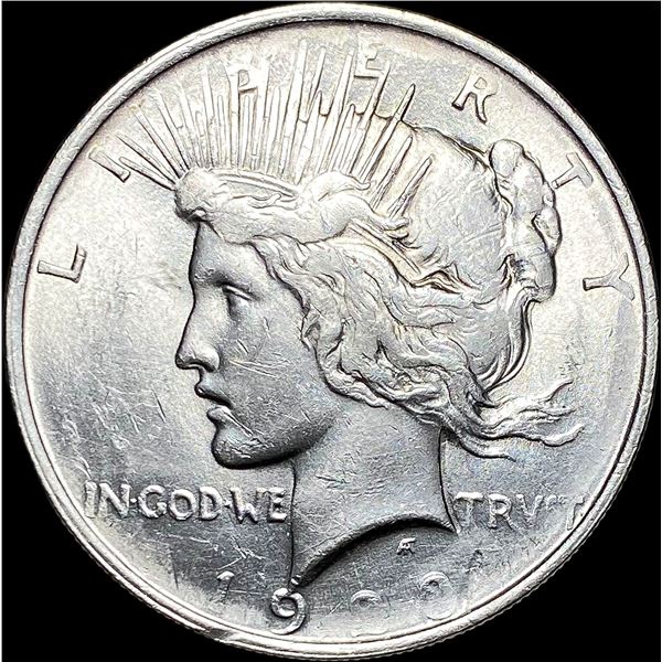 1923 Peace Dollar Grease Filled OBV Die Error