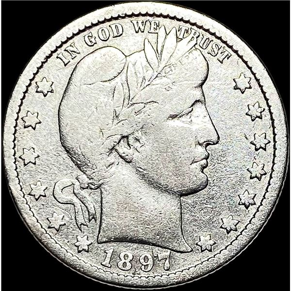 1897-O Silver Barber Quarter LIGHTLY CIRCULATED