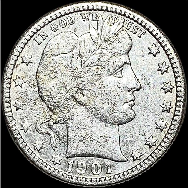 1901-O Barber Silver Quarter LIGHTLY CIRCULATED