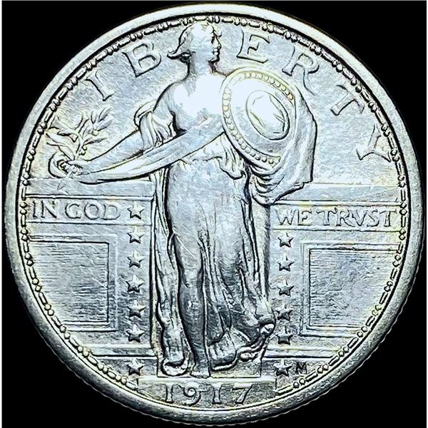 1917 Type 1Standing Liberty Quarter CHOICE AU