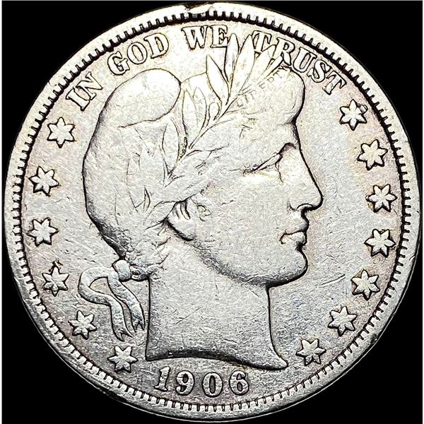 1906-D Silver Barber Half Dollar LIGHTLY CIRCULATED
