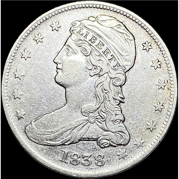 1838 Capped Bust Half Dollar NEARLY UNCIRCULATED