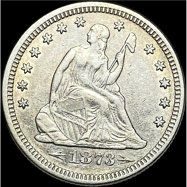 1873 Arrows Seated Liberty Quarter CLOSELY UNCIRCULATED