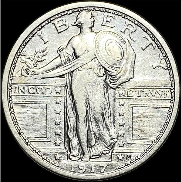 1917 Type 1 Standing Liberty Quarter NEARLY UNCIRCULATED