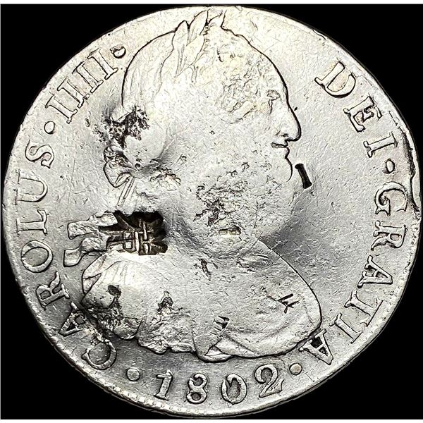 Peru 1802 LIMAE Silver 8 Reales NICELY CIRCULATED